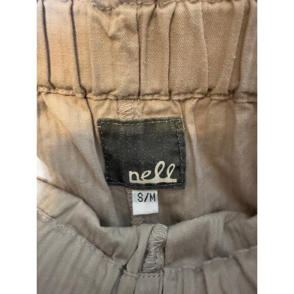 Nell Marthas Vineyard Womens Drawstring Tan S/M Relaxed Cotton Crop Pants - Picture 5 of 5